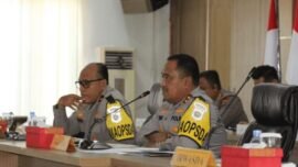 Konferensi pers Akhir Tahun 2025 yang berlangsung di Aula Dachara Polda Sulawesi Tenggara, Rabu (31/12/2025). (Hum-Polda)