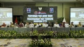 Konferensi pers akhir tahun perkembangan tren terorisme di Indonesia tahun 2025 di Jakarta, Selasa (31/12/2025) (Ist/BNPT RI)