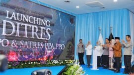 Launching Direktorat PPA-PPO di Gedung Bareskrim Polri, Jakarta Selatan, Rabu (21/1/2026). (Hum/Polri)