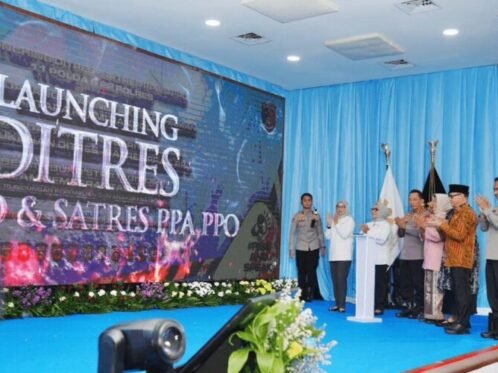 Launching Direktorat PPA-PPO di Gedung Bareskrim Polri, Jakarta Selatan, Rabu (21/1/2026). (Hum/Polri)