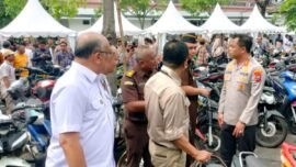 Pembukaan Bazar Ranmor di Polrestabes Surabaya, Polda Jawa Timur, Rabu (21/1/2026). (Dimas Ap/BI)