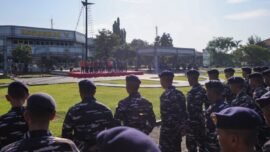 Apel Kesiapsiagaan Penanggulangan Bencana 2026 di Komando Daerah Angkatan Laut V (Kodaeral V) Surabaya, Jumat (30/1/2026). (Foto: Kominfo Surabaya)