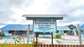 dok. TK Negeri Pembina Senggi, di Kabupaten Keerom, Provinsi Papua, usai dilakukan revitalisasi tahun 2025. (Sumber Foto: Hum/Dikdasmen)