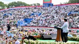 Mujahadah Kubro Satu Abad NU yang dihelat di Stadion Gajayana, Kota Malang, Jawa Timur, Minggu (8/2/2026). (Foto: Biro Pers Setpres)