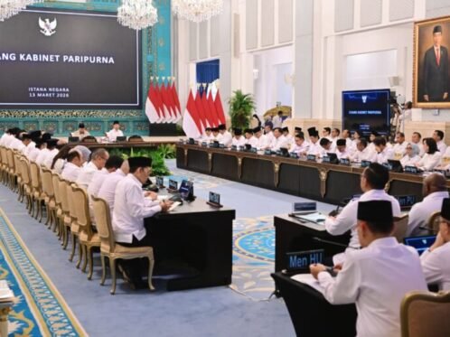 Sidang Kabinet Paripurna yang digelar di Istana Negara Jakarta, Jumat (13/3/2026). (Foto: BPMI Setpres)
