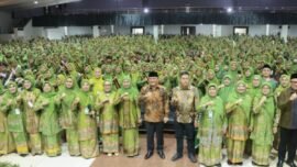 Acara pengukuhan paralegal Muslimat Nahdlatul Ulama (NU) Jawa Tengah di Balairung UTC Hotel, Kota Semarang, Sabtu (11/4/2026). (Foto: Hum Jateng)