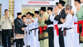 Presiden Prabowo Subianto saat menghadiri Munas XVI Ikatan Pencak Silat Indonesia Masa Bakti 2026-2030 di JICC, Jakarta, Sabtu (11/4/2026). (Foto: Biro Pers Setpres)