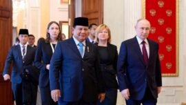 Presiden RI Prabowo Subianto, saat bertemu dengan Presiden Federasi Rusia, Vladimir Putin di Istana Kremlin, Moskow, Senin (13/4/2026). (Sumber Foto: BPMI Setpres)