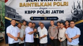 Silaturahmi Tim Baintelkam Polri bersama KBPP Polri Jawa Timur di Kota Surabaya, Selasa (21/4/2026). (Foto: Istimewa/Jk)