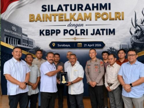 Silaturahmi Tim Baintelkam Polri bersama KBPP Polri Jawa Timur di Kota Surabaya, Selasa (21/4/2026). (Foto: Istimewa/Jk)