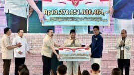 Acara penyerahan denda administratif dan lahan kawasan hutan digelar di kompleks Kejagung RI, Jakarta, Rabu (13/5/2026). (Sumber Foto: Biro Pers Setpres)
