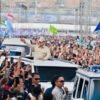 Presiden Prabowo Subianto saat menghadiri peringatan Hari Buruh Internasional di kawasan Monumen Nasional (Monas), Jakarta, Jumat (1/5/2026). (Sumber Foto: BPMI Setpres)