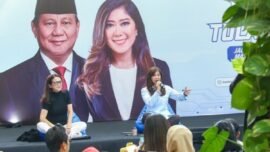 Menteri Komdigi Meutya Hafid dalam kegiatan Indonesia GOID Menyapa yang dihelat di Medan, Sumatra Utara, Rabu (13/5/2026). (Sumber Foto: IP/Komdigi)