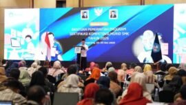 Kegiatan Bimbingan Teknis Bantuan Pemerintah Program Sertifikasi Kompetensi Murid SMK Tahun 2026 Tahap II di Tangerang Selatan, Senin (25/5/2026). (Foto: Hum/Dikdasmen)
