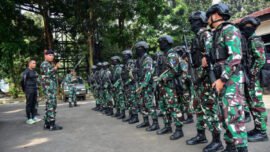 Pengecekan kesiapan pasukan di Kesatrian Marinir Hartono, Cilandak, Jakarta Selatan, Rabu (10/6/2026). (Sumber Foto: Dispen Koarmada II)