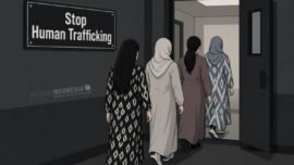 Ilustrasi korban Tindak Pidana Perdagangan Orang (TPPO). (Foto: Cre-AI/Bicara Indonesia)
