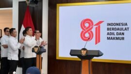 Peluncuran logo dan identitas visual peringatan HUT ke-81 Kemerdekaan Republik Indonesia (RI) di Kompleks Istana Kepresidenan, Jakarta, Senin (29/6/2026). (Foto: Biro Pers Setpres)