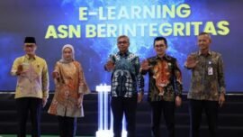 Acara peluncuran Program E-Learning ASN Berintegritas di Auditorium Prof. Dr. Agus Dwiyanto, MPA, Kantor Lembaga Administrasi Negara (LAN), Jakarta, Rabu (17/6/2026). (Foto: KPK RI)