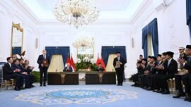 Penandatanganan nota kesepahaman (MoU) dan perjanjian kerja sama antara Republik Indonesia dan Republik Belarus di Istana Merdeka, Jakarta, Kamis (2/7/2026). (Foto: Biro Pers Setpres)