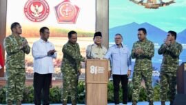 Presiden Prabowo Subianto memberikan pidato usai memimpin panen raya serentak yang digelar di Kabupaten Malang, Provinsi Jawa Timur, Jumat (17/7/2026). (Foto: BPMI Setpres)