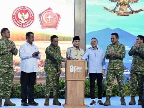 Presiden Prabowo Subianto memberikan pidato usai memimpin panen raya serentak yang digelar di Kabupaten Malang, Provinsi Jawa Timur, Jumat (17/7/2026). (Foto: BPMI Setpres)