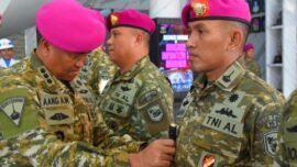 Upacara serah terima jabatan di Markas Brigif 2 Marinir, Gedangan, Sidoarjo, Jawa Timur, Jumat (3/7/2026). (Foto: Dispen Kormar)