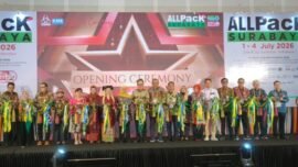 Pembukaan ALLPACK Surabaya 2026 dan East Beauty Pack Expo 2026 di Grand City Convention Hall, Surabaya, Rabu (1/7/2026). (Foto: Dimas AP/Bicara Indonesia)