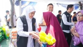 Pasar murah di Lapangan Cemara, Desa Sugihwaras, Kecamatan Jenu, Kabupaten Tuban, Rabu (29/7/2026). (Foto: dok/Adpim Prov Jatim)