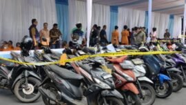 Barang bukti kendaraan bermotor yang berhasil diamankan Polda Metro Jaya. (Sumber Foto: Polri)