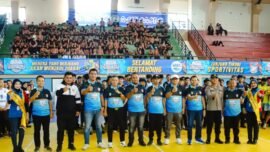 Indomaret Volleyball Tournament 2026 Seri Tulungagung resmi dibuka di GOR Lembu Peteng, Kabupaten Tulungagung, Rabu (19/8/2026). (Foto: Dok. Panpel)