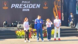 Konferensi pers semifinal dan final Piala Presiden 2026 di Balai Kota Surabaya, Minggu (2/8/2026). (Foto: Dimas AP/Bicara Indonesia)