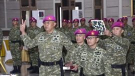 Upacara pengukuhan jabatan di Graha Aminullah Ibrahim, Kesatrian Marinir Hartono, Cilandak, Jakarta Selatan, Kamis (6/8/2026). (Sumber Foto: Dispen Kormar)