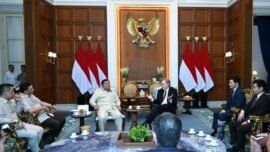 Presiden Prabowo Subianto menerima Wakil Menteri Perang Amerika Serikat untuk Urusan Kebijakan, Elbridge Colby beserta delegasi di Istana Merdeka, Jakarta, Rabu (12/8/2026). (Sumber Foto: BPMI Setpres)
