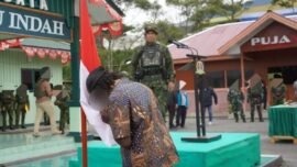 Upacara Reintegrasi Nasional di halaman Makodim 1714/Puncak Jaya, Papua Tengah, Sabtu (26/9/2026). (Sumber Foto: dok. Puspen TNI)
