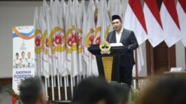 Wakil Gubernur Jawa Tengah Taj Yasin Maimoen dalam acara Chef de Mission Meeting Porprov Jawa Tengah XVII di Grhadhika Bhakti Praja, Semarang, Jumat (2/10/2026). (Foto: Hum Jateng)