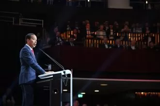 Presiden Joko Widodo saat menghadiri upacara pembukaan Hannover Messe 2023 di Jerman, Minggu, 16 April 2023 | dok/foto: BPMI Setpres
