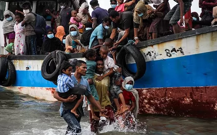 Ilustrasi: Pengungsi etnis Rohingya di pesisir pantai Lancok, Aceh Utara, Aceh | dok/foto: ANTARA/Rahmad via Infopublik.id